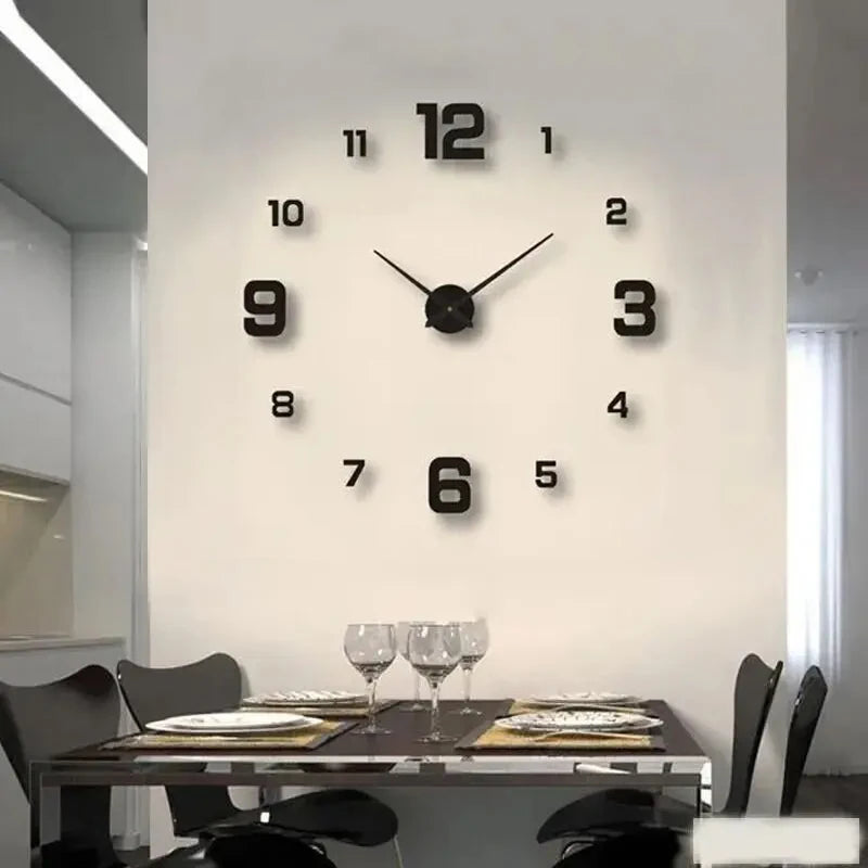 Frameless DIY Wall Clock | Silent Acrylic Home & Office Decor