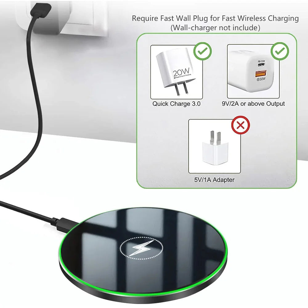Universal Qi Wireless Charger for Android & iOS Smartphones