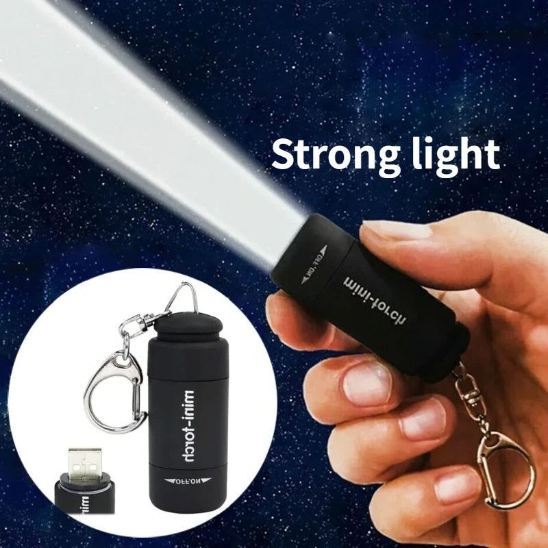 Pocket Keychain Flashlight USB Rechargeable Waterproof LED