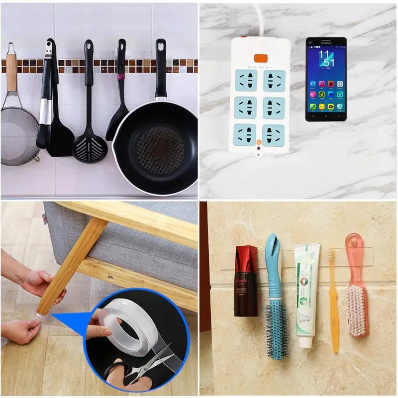 Ultra-Strong Double Sided Monster Tape | Waterproof Nano Adhesive Wall & Home Tape