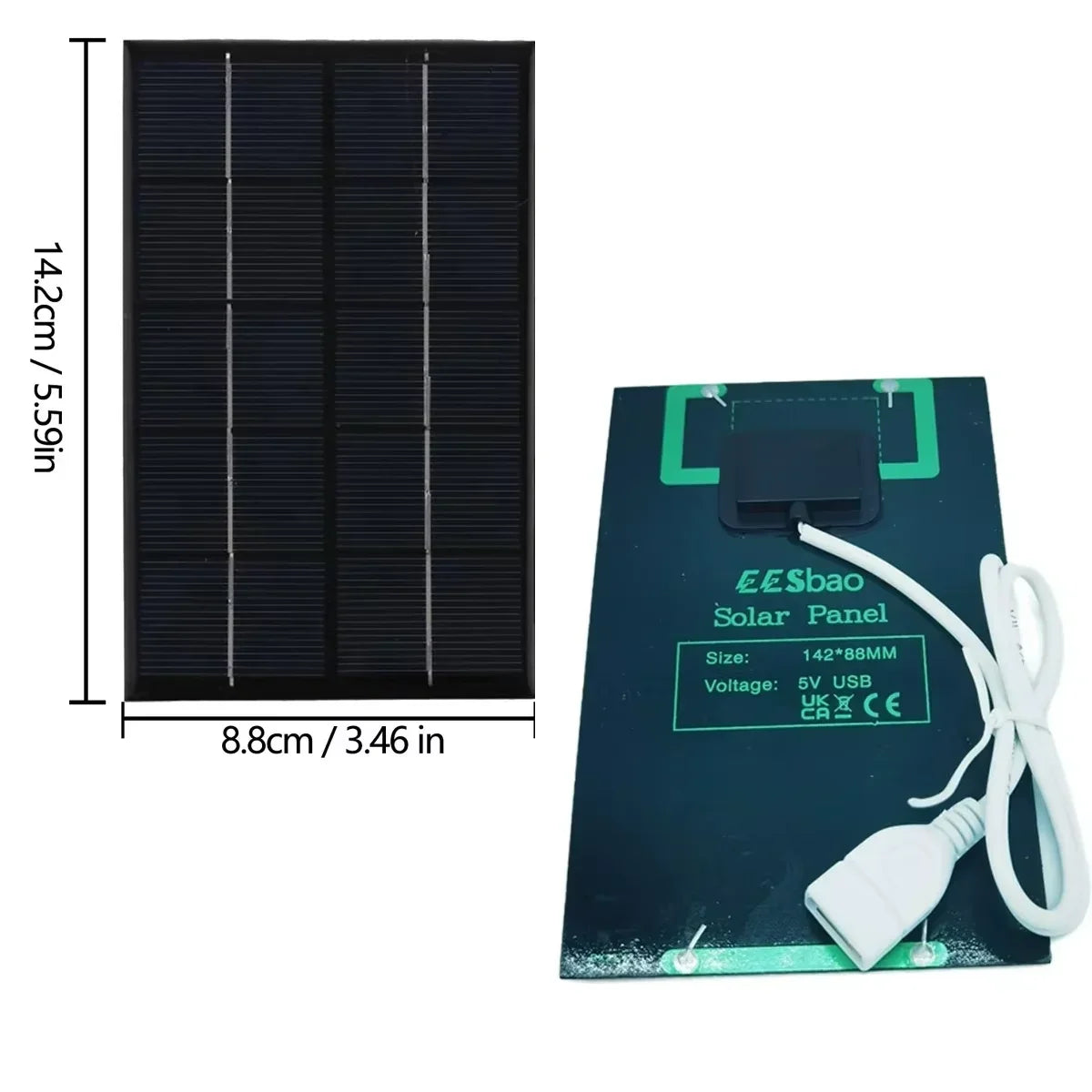 Portable Solar Charger with USB-C | Fast Charging Panel for iPhone, Samsung & Power Banks