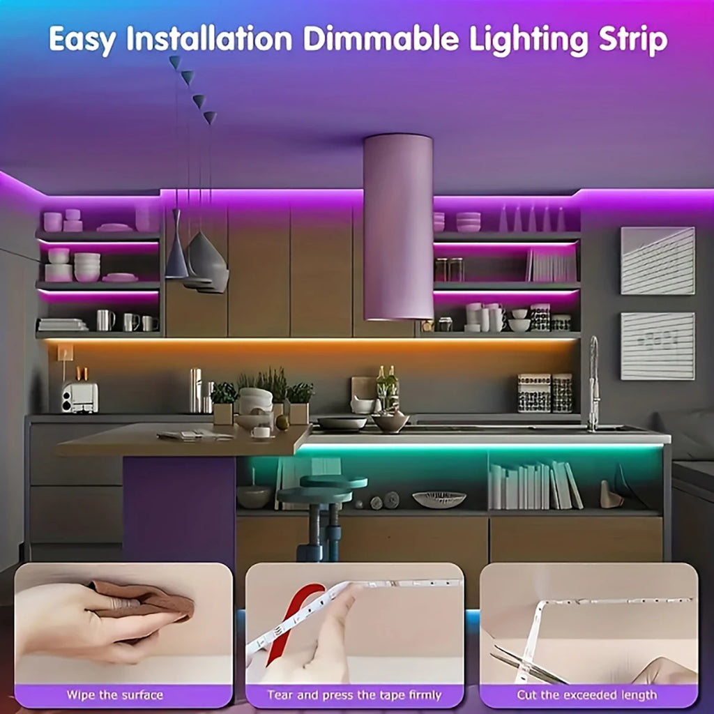 RGB LED Strip Lights with Remote | 1m-20m Colour Changing Tape for Bedroom, TV & Party
