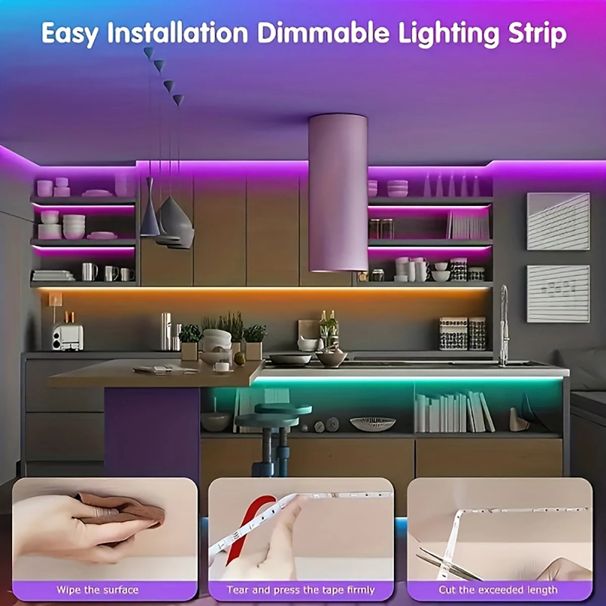 RGB LED Strip Lights with Remote | 1m-20m Colour Changing Tape for Bedroom, TV & Party