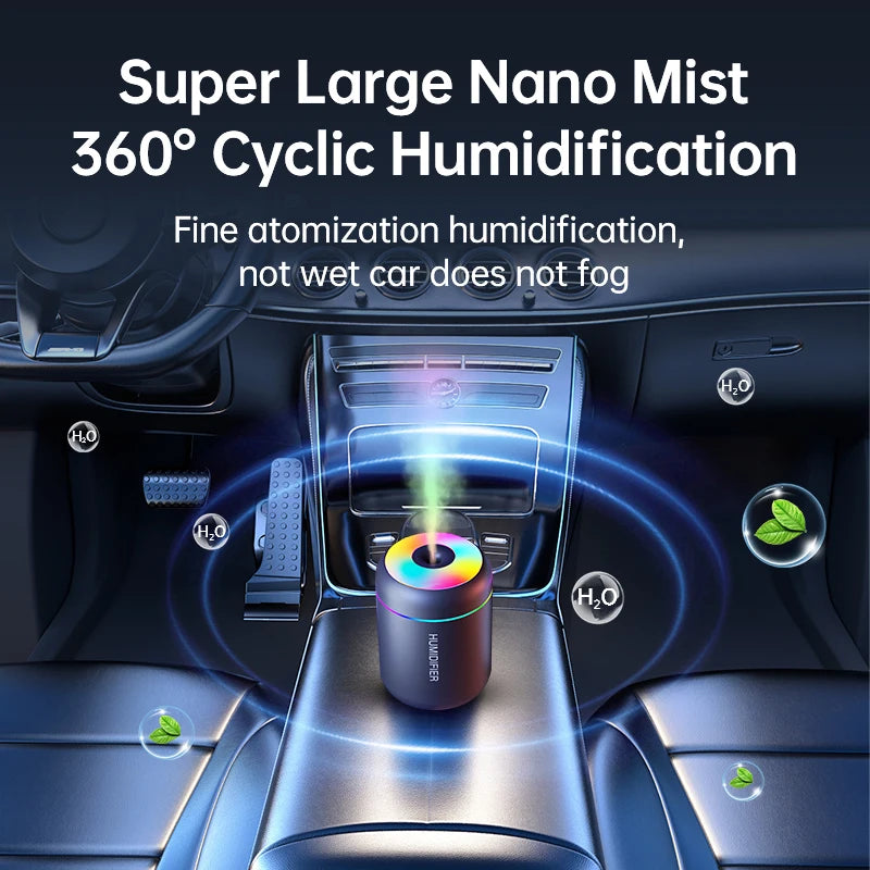 Mini USB Air Humidifier & Aroma Diffuser | Essential Oil Mist Maker for Car & Home