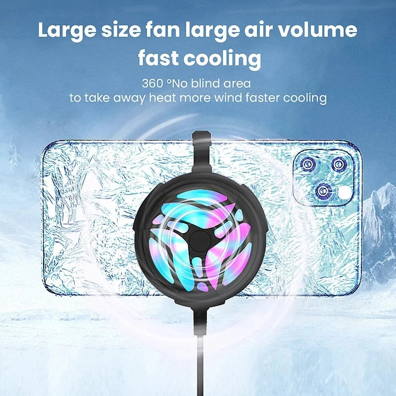 Portable USB Phone Cooling Fan | Clip-On Mobile Gaming Heat Dissipator