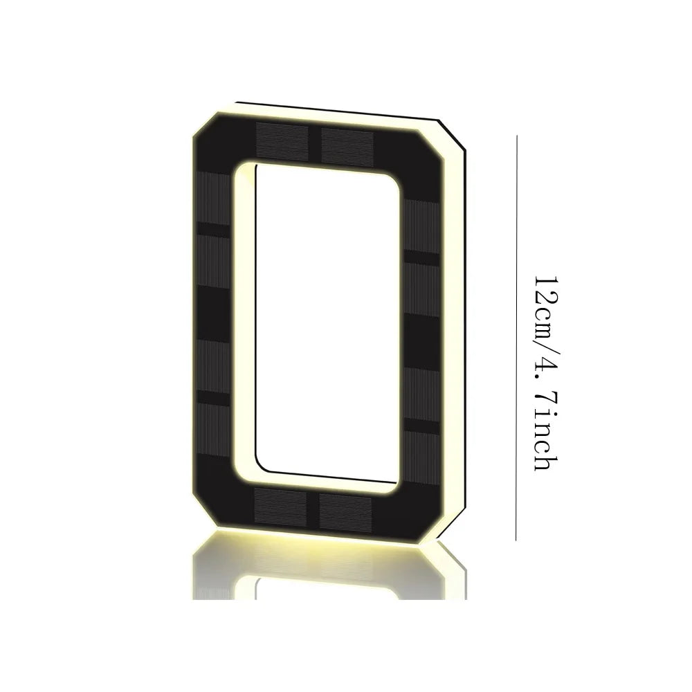 Solar Powered Outdoor House Number Light | Waterproof LED Address Sign