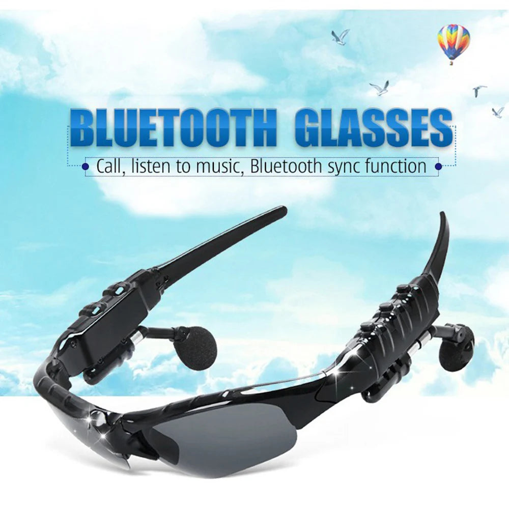 Bluetooth Wireless Sunglasses with Built-In Headphones | UV Polarized Lenses for Travel, Meetings & Sports