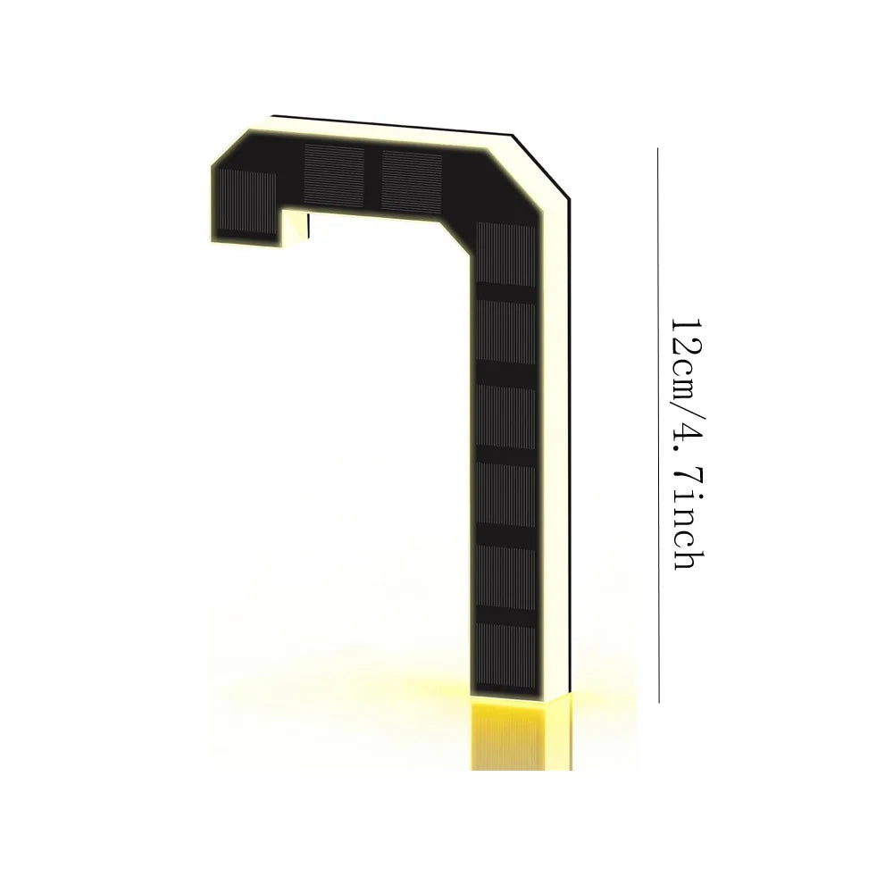 Solar Powered Outdoor House Number Light | Waterproof LED Address Sign