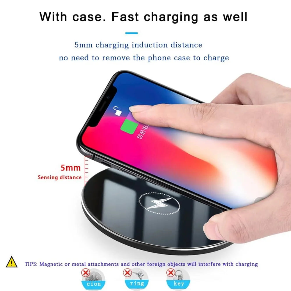 Universal Qi Wireless Charger for Android & iOS Smartphones