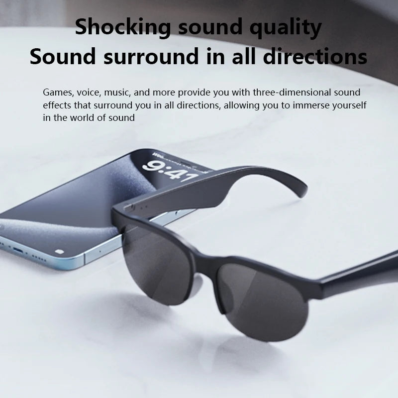 Smart AI Glasses with Bluetooth, Translation & Music Playback