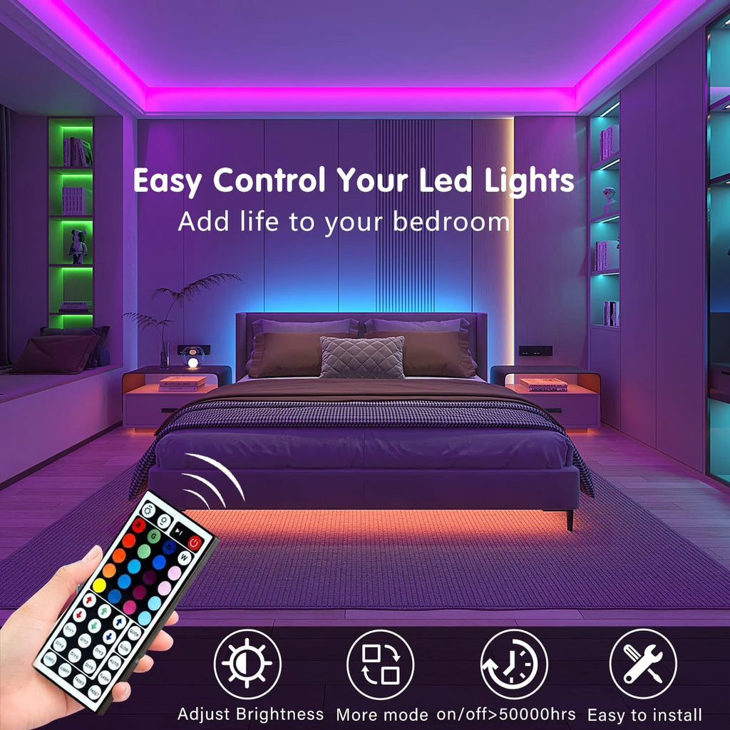 RGB LED Strip Lights with Remote | 1m-20m Colour Changing Tape for Bedroom, TV & Party