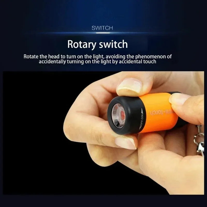 Pocket Keychain Flashlight USB Rechargeable Waterproof LED