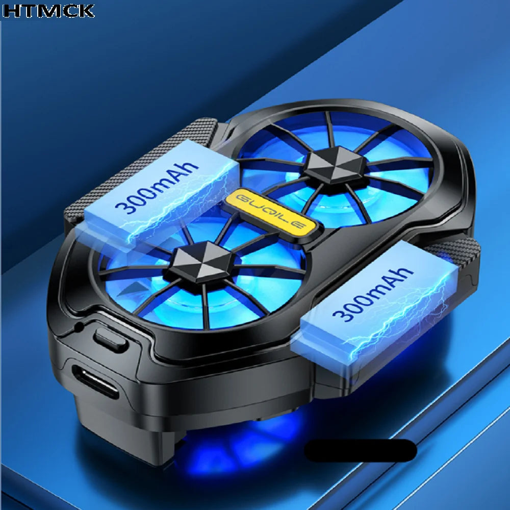 Dual Fan Mobile Phone Cooler | Wireless RGB Gaming Clip-On Heat Dissipator