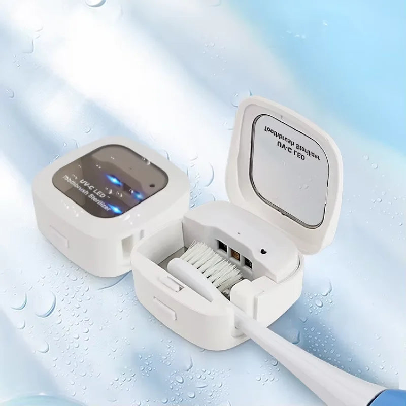 UV-C Toothbrush Sterilizer – Kill 99.99% of Germs, Rechargeable