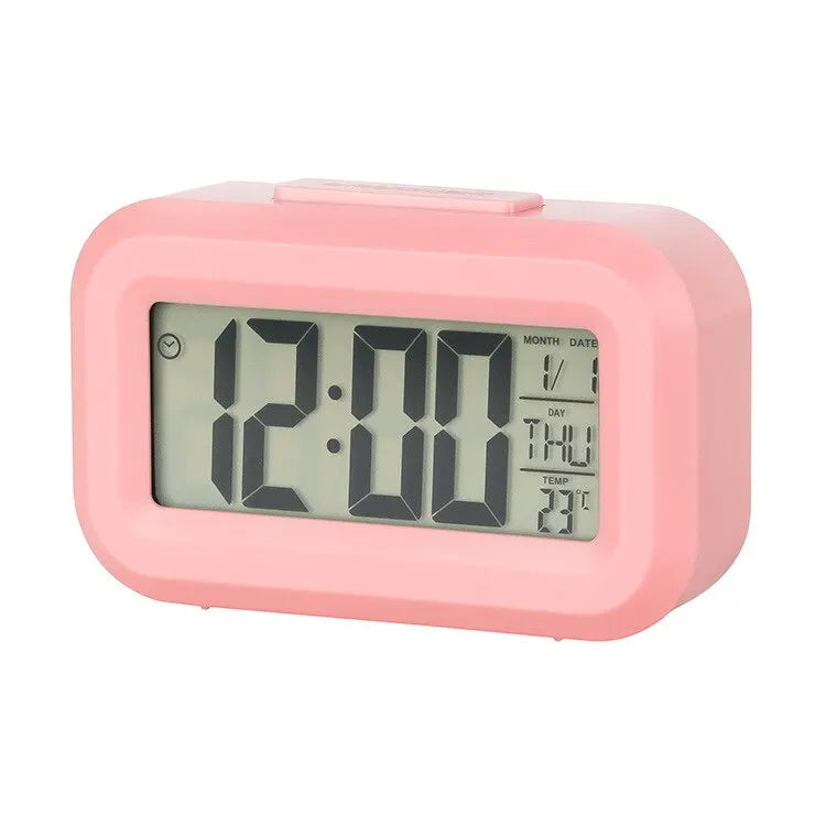 LED Digital Alarm Clock | Backlight, Snooze, Date & Temperature Display – Desktop Table Clock
