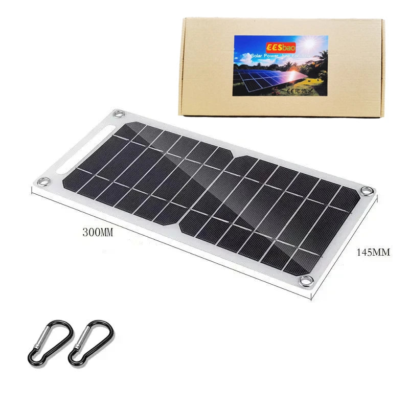 Portable Solar Charger with USB-C | Fast Charging Panel for iPhone, Samsung & Power Banks