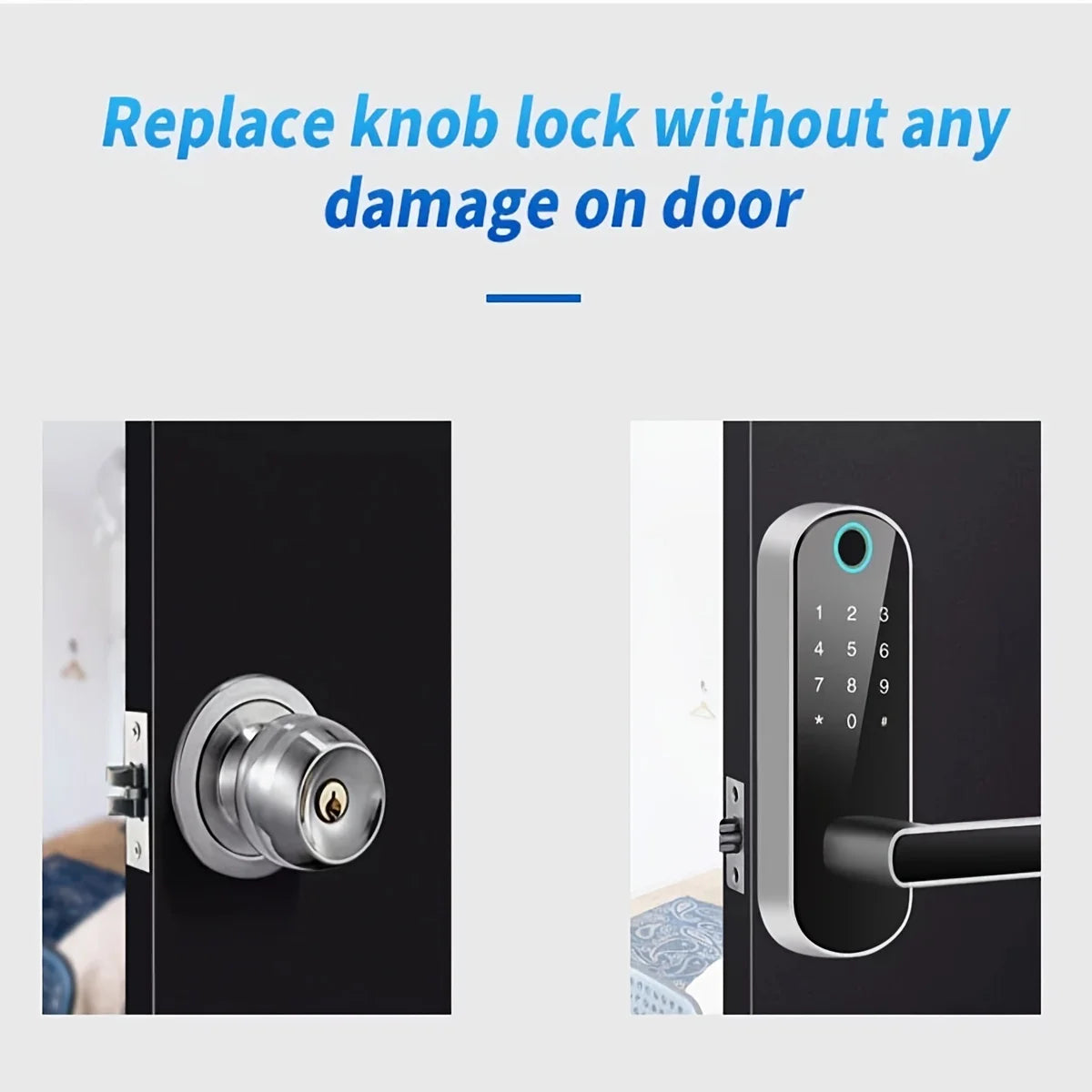 Smart Fingerprint Door Lock – WiFi, App, NFC & Touchscreen | IP67