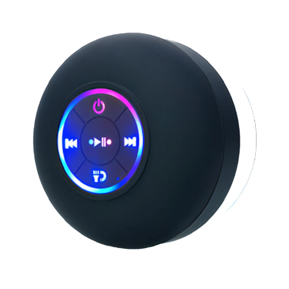 Portable Wireless Bluetooth Speaker with LED Light & IPX4 Waterproof