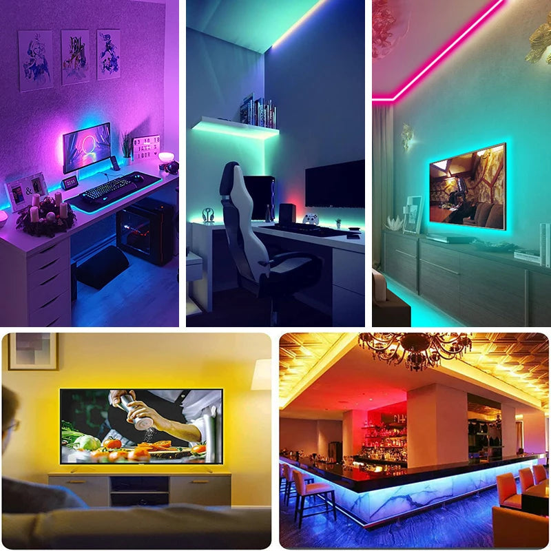 RGB LED Strip Lights with Remote | 1m-20m Colour Changing Tape for Bedroom, TV & Party