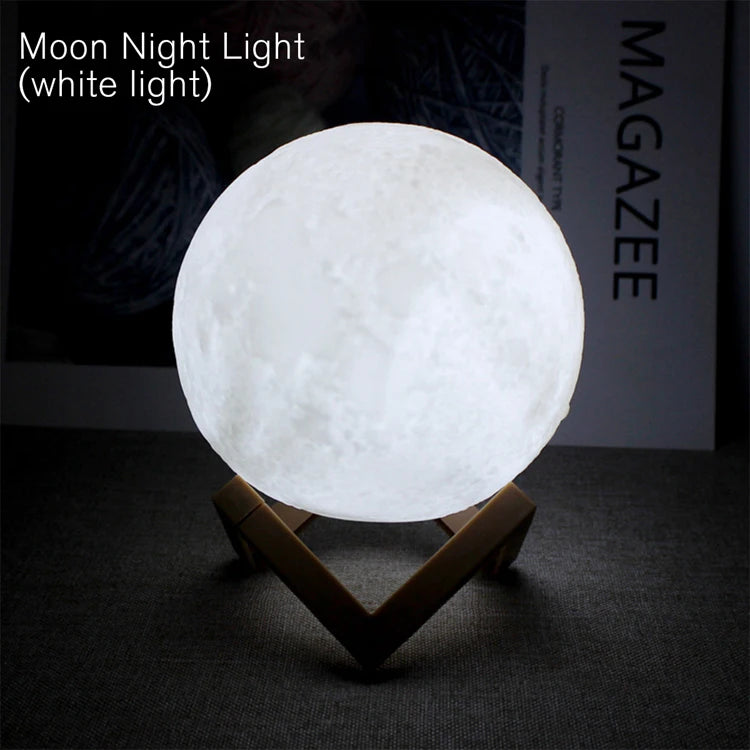 Moon Lamp – 16 Colour LED Night Light with Stand | Perfect Gift