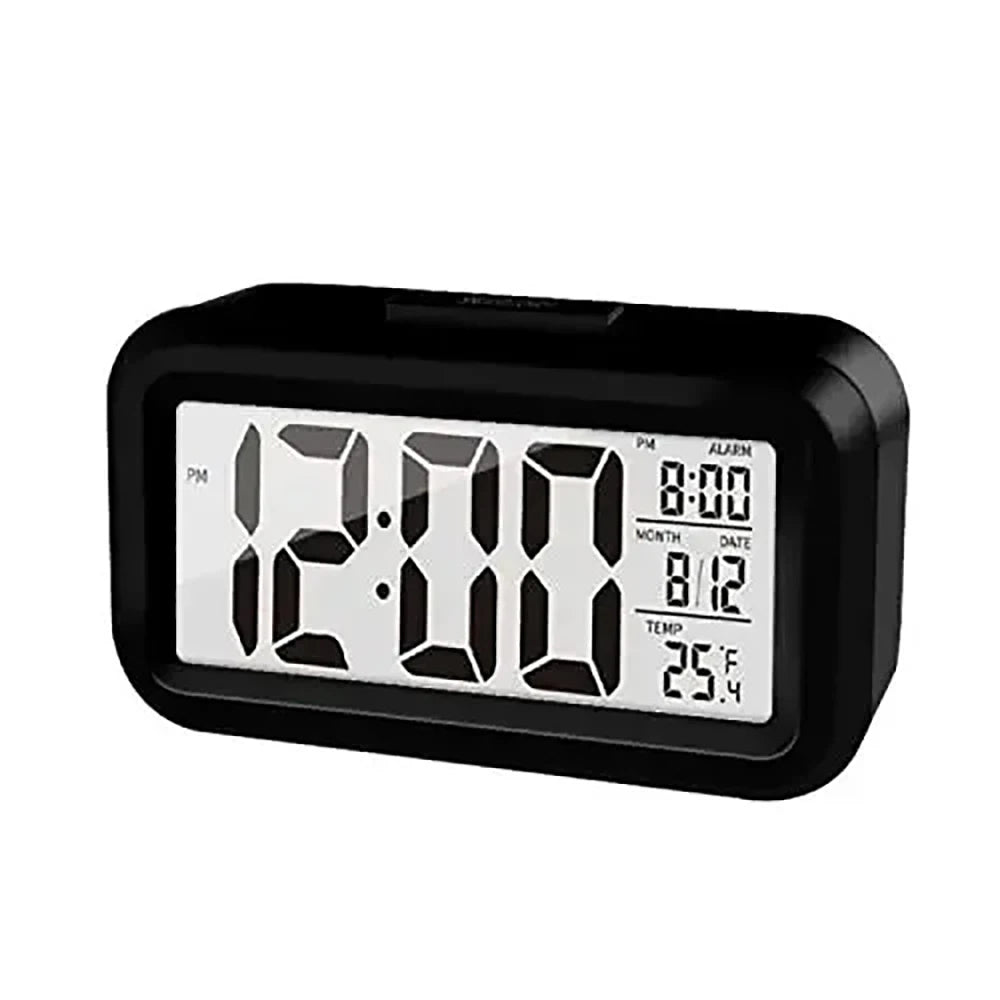 LED Digital Alarm Clock | Backlight, Snooze, Date & Temperature Display – Desktop Table Clock