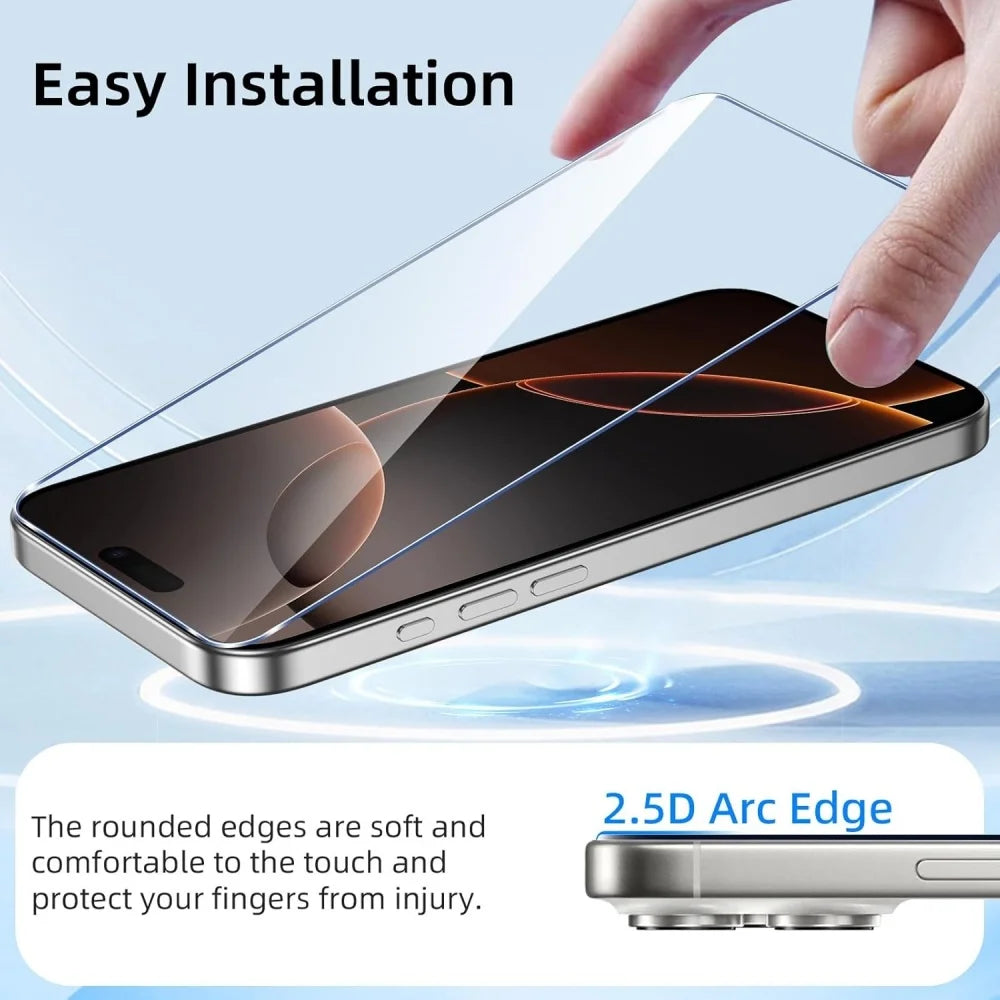 HD Tempered Glass Screen Protector for Smartphones (9H, Anti-Scratch)