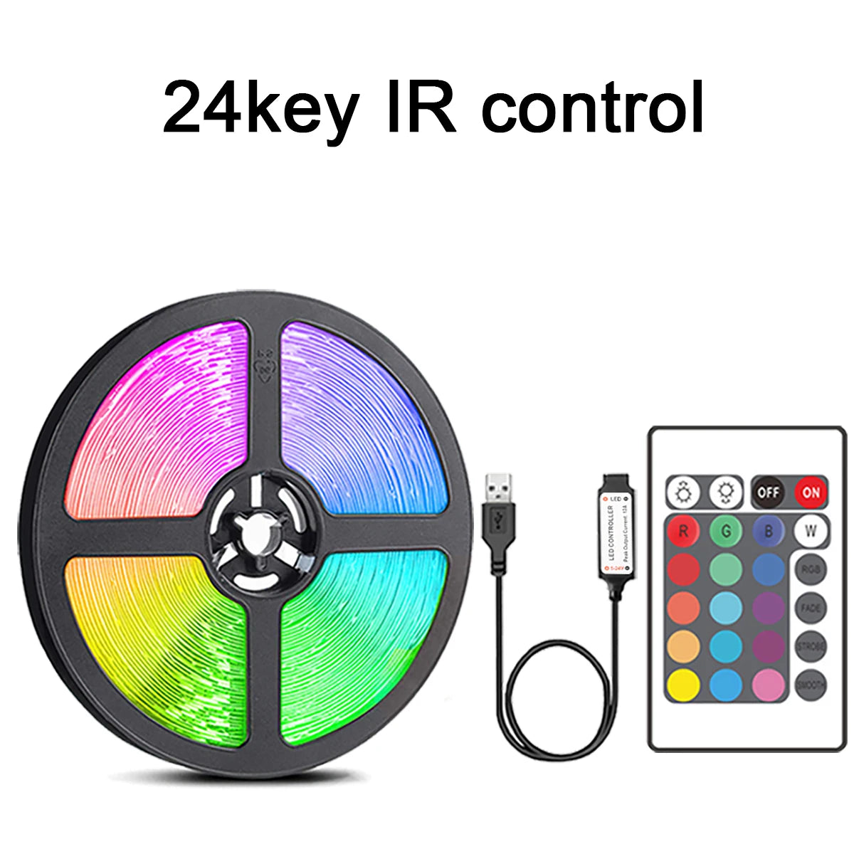 RGB LED Strip Lights with Remote | 1m-20m Colour Changing Tape for Bedroom, TV & Party