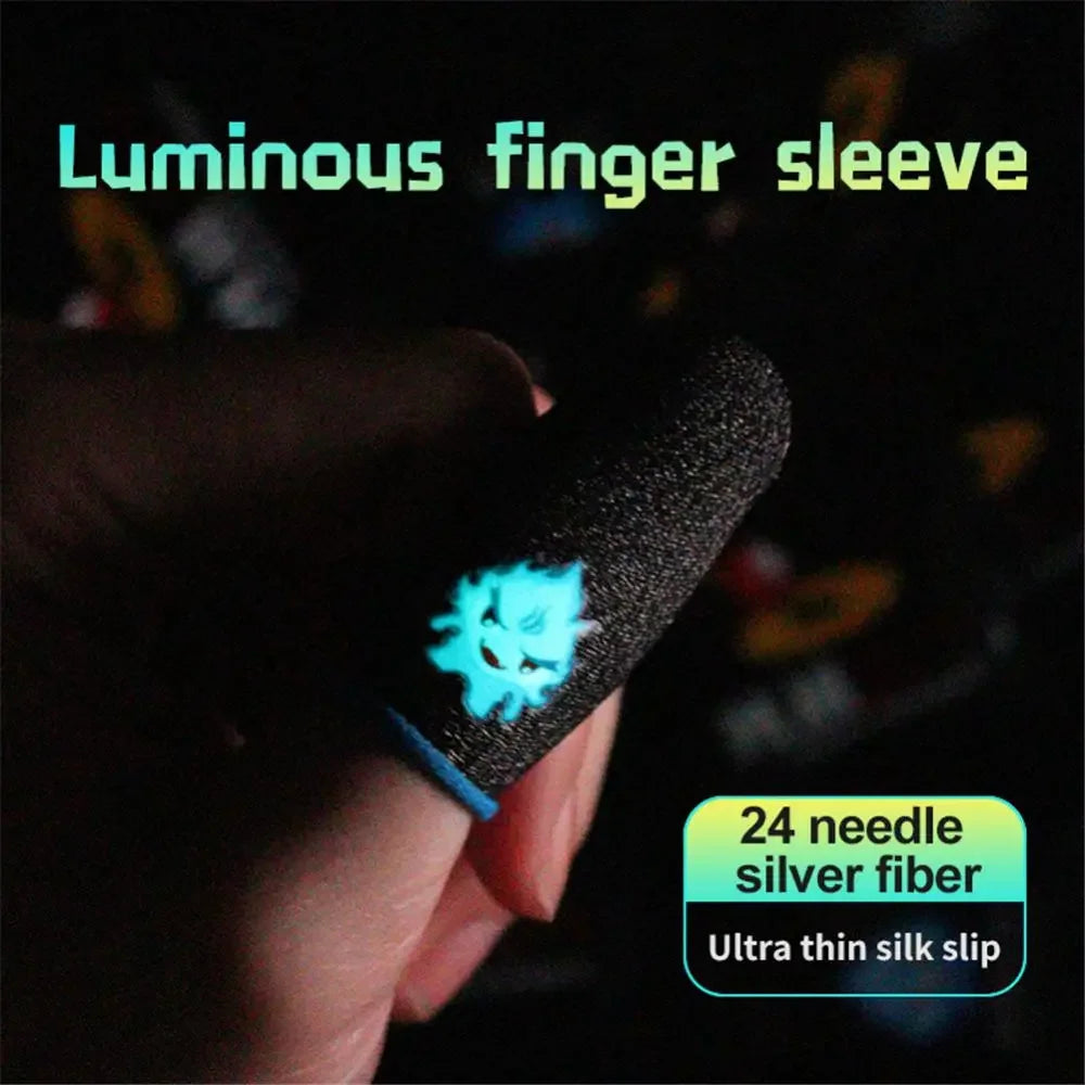 Gaming Finger Sleeves | Carbon Fiber Touch Screen Thumb Gloves for Mobile PUBG