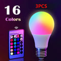 16 Colour RGB Smart LED Bulb E27 – Dimmable with Remote Control