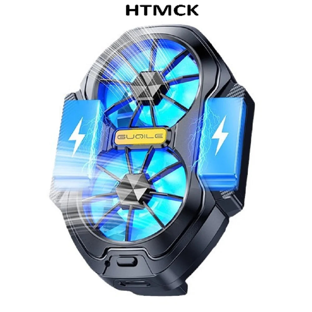 Dual Fan Mobile Phone Cooler | Wireless RGB Gaming Clip-On Heat Dissipator