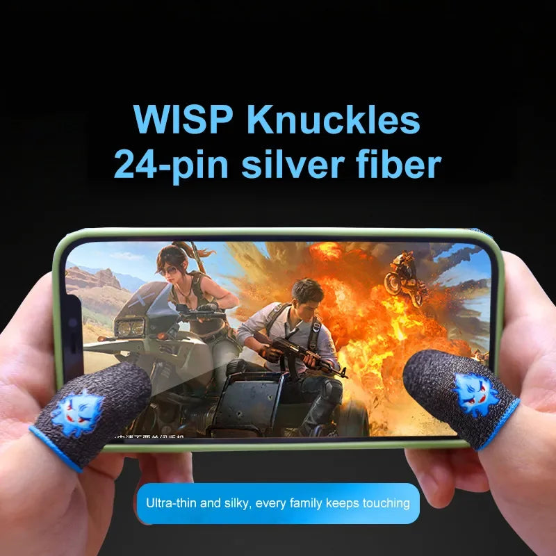 Mobile Gaming Finger Sleeves | Anti-Slip Touch Screen Gloves for PUBG & FPS Games