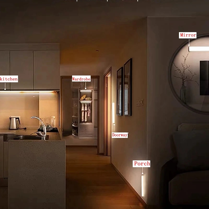 Wireless Motion Sensor LED Night Light USB-C Rechargeable