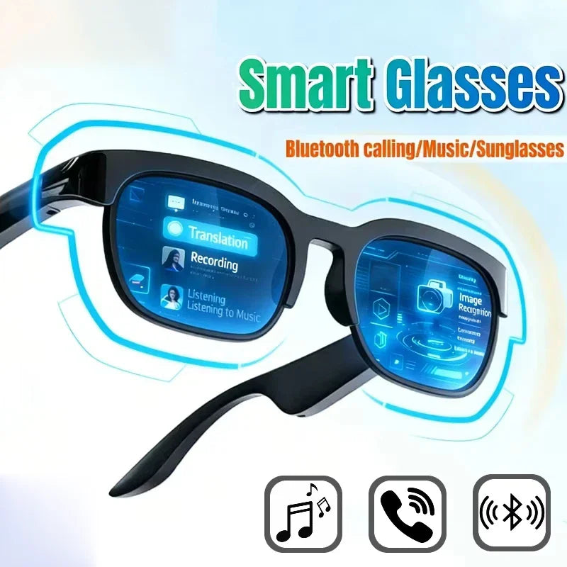 Smart AI Glasses with Bluetooth, Translation & Music Playback