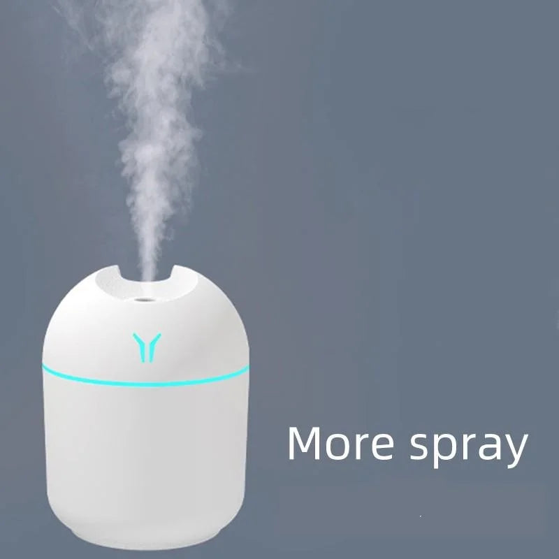 250ml USB Mini Air Humidifier with LED Colour Lamp | Aroma Diffuser for Home, Car & Office