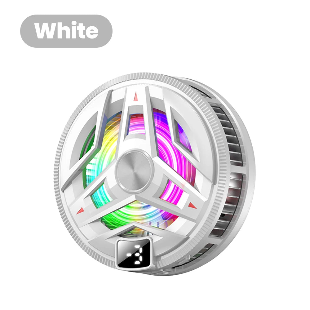 Magnetic Semiconductor Phone Cooler with RGB Lights | Clip-On Gaming Cooling Device