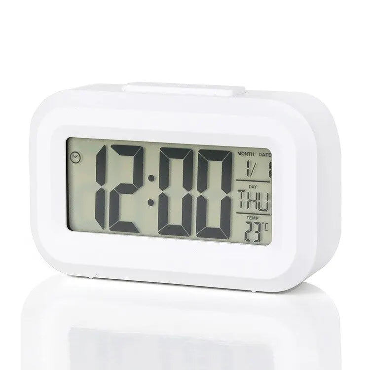 LED Digital Alarm Clock | Backlight, Snooze, Date & Temperature Display – Desktop Table Clock