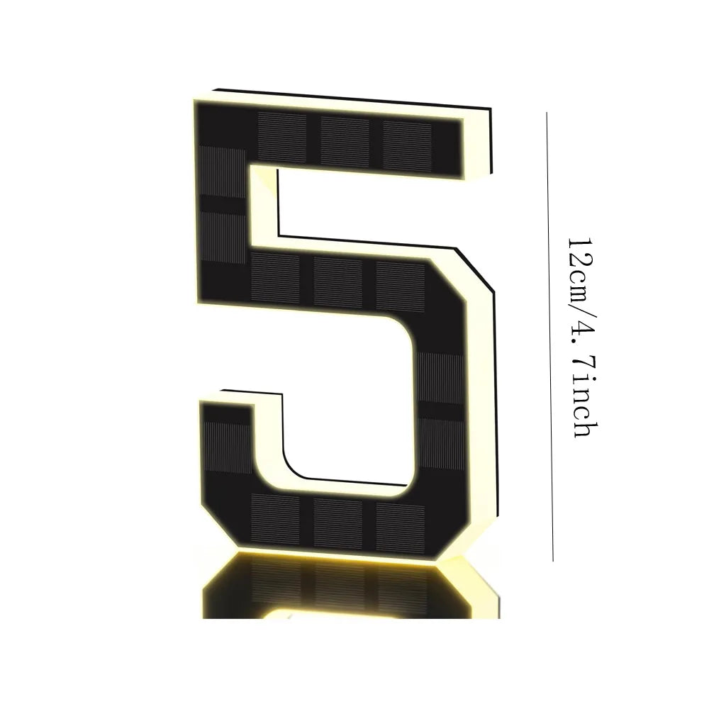 Solar Powered Outdoor House Number Light | Waterproof LED Address Sign