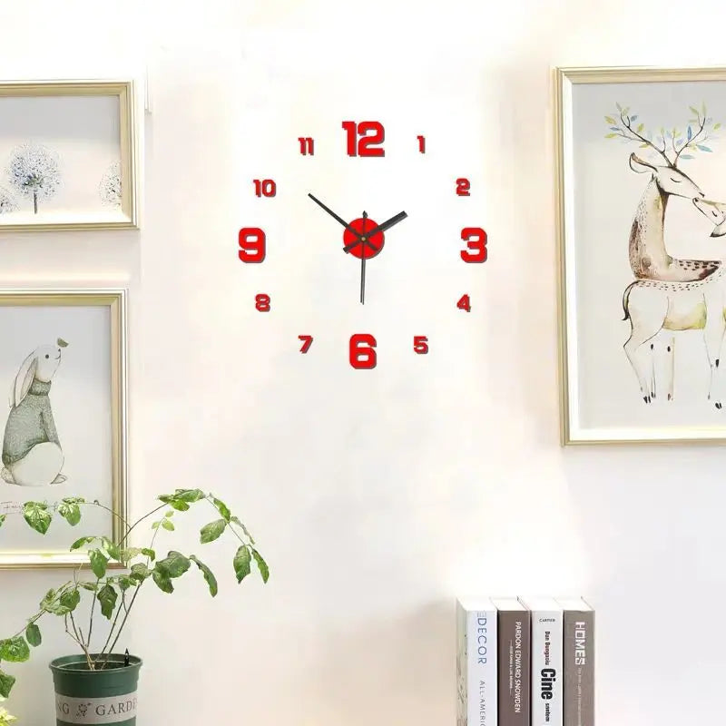 Frameless DIY Wall Clock | Silent Acrylic Home & Office Decor
