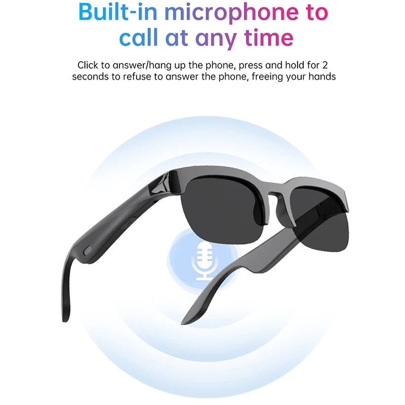 Smart AI Glasses with Bluetooth, Translation & Music Playback