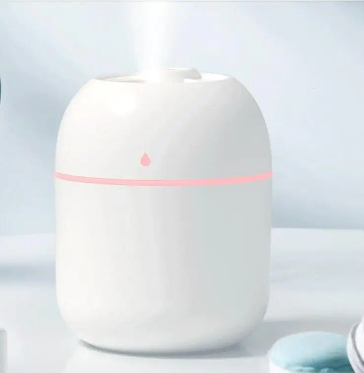 250ml USB Mini Air Humidifier with LED Colour Lamp | Aroma Diffuser for Home, Car & Office