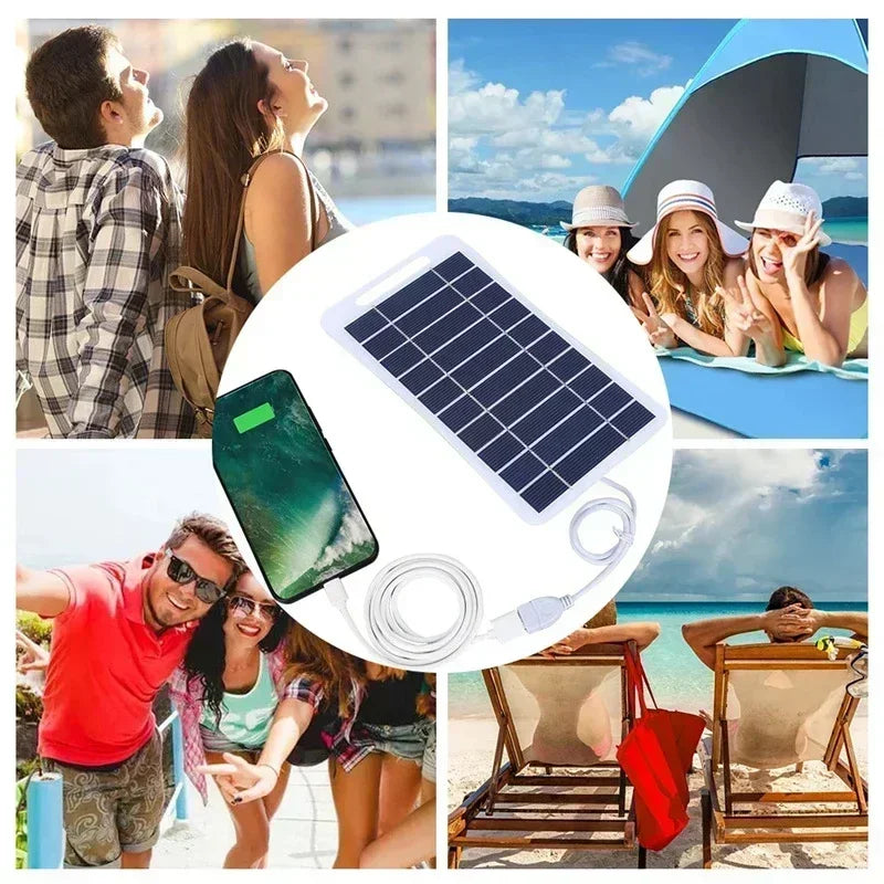 Portable Solar Charger with USB-C | Fast Charging Panel for iPhone, Samsung & Power Banks