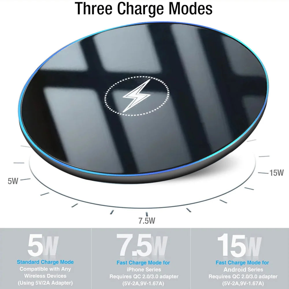 Universal Qi Wireless Charger for Android & iOS Smartphones