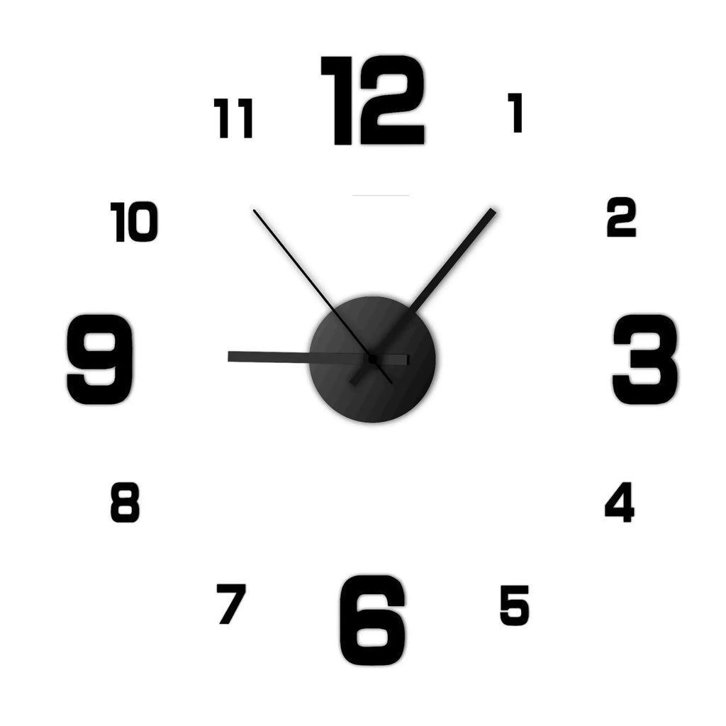Frameless DIY Wall Clock | Silent Acrylic Home & Office Decor