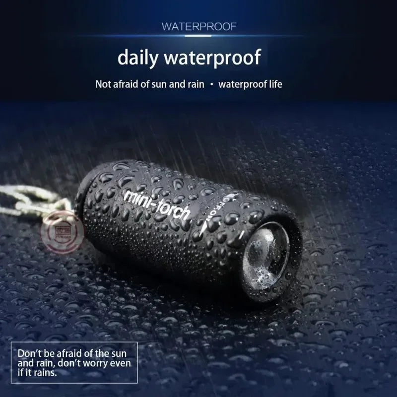 Pocket Keychain Flashlight USB Rechargeable Waterproof LED