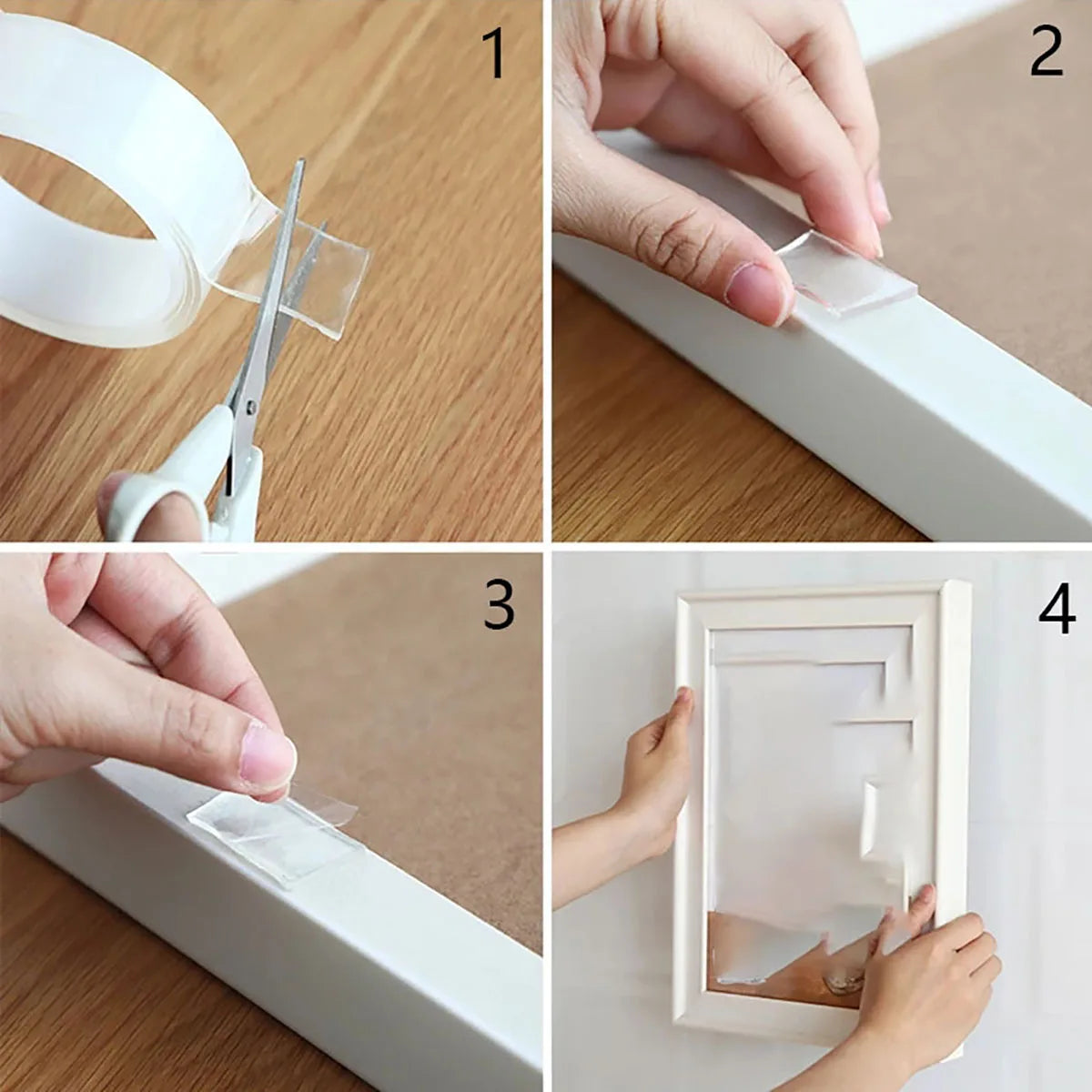 Ultra-Strong Double Sided Monster Tape | Waterproof Nano Adhesive Wall & Home Tape