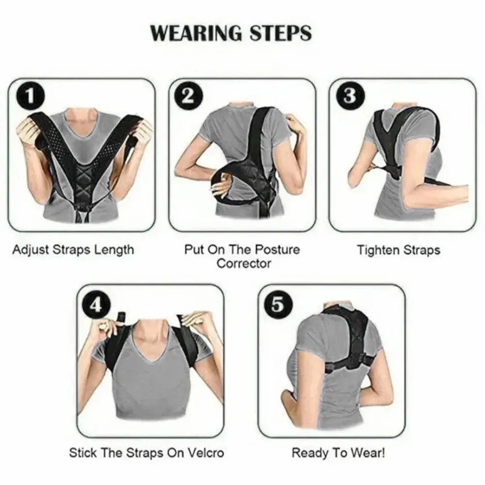 Back Posture Correction Belt | Breathable Hunchback & Sitting Posture Support for Men & Women