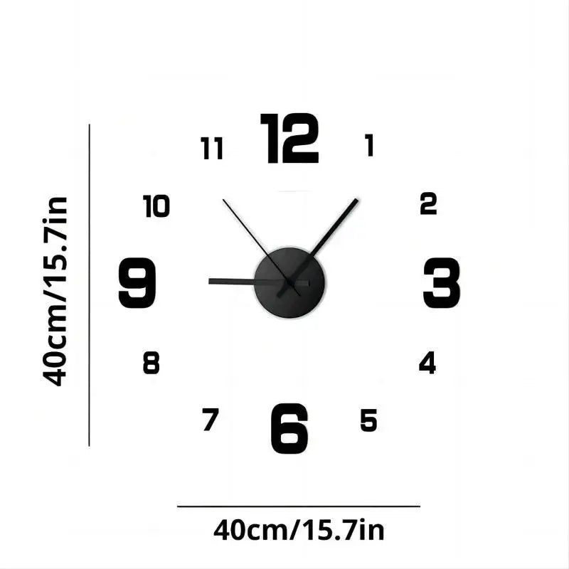 Frameless DIY Wall Clock | Silent Acrylic Home & Office Decor