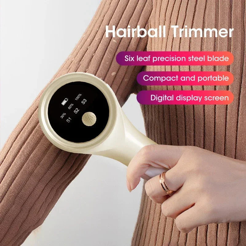 Lint Remover for Clothing Electric Fuzz Pellet Remover LED Display Rechargeable for Clothes Portable Fabric Shaver Fluff Remover