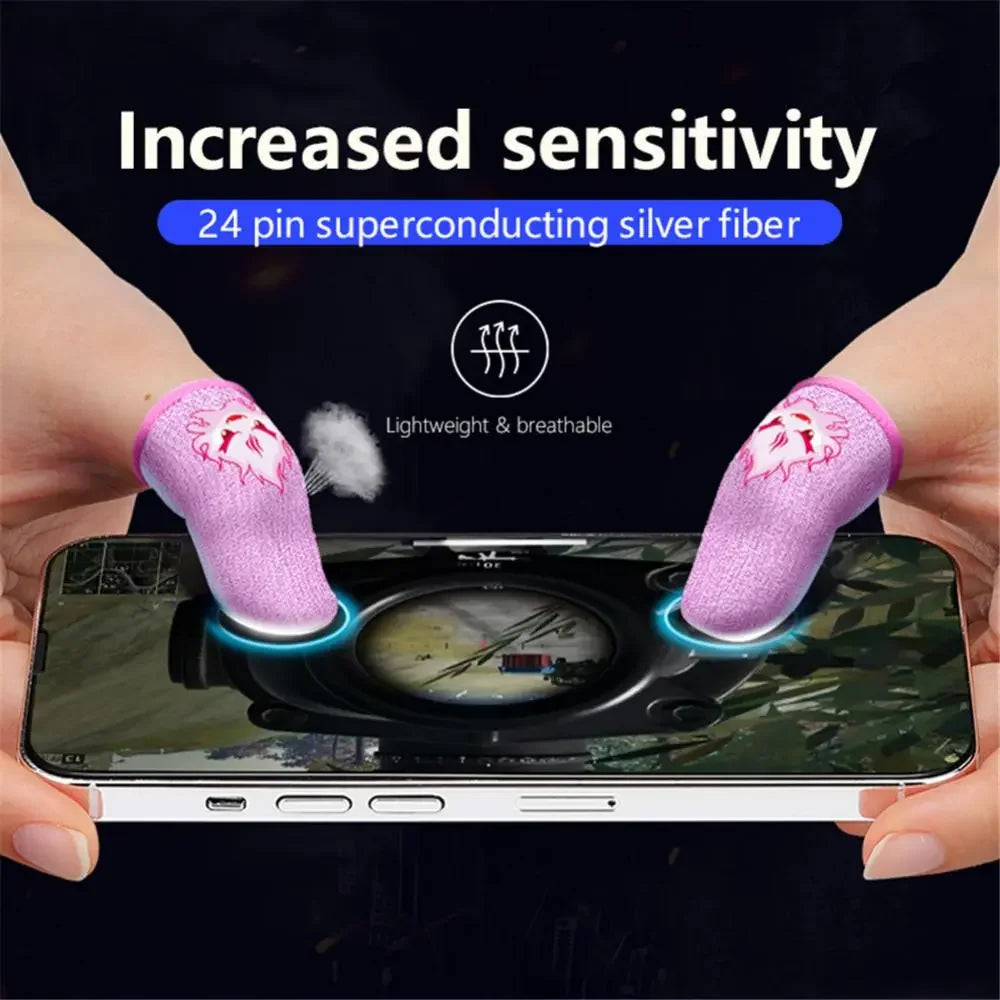 Gaming Finger Sleeves | Carbon Fiber Touch Screen Thumb Gloves for Mobile PUBG