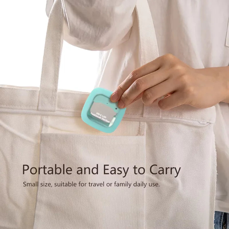 UV-C Toothbrush Sterilizer – Kill 99.99% of Germs, Rechargeable